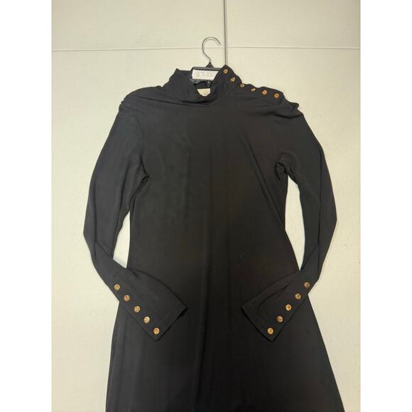 Tory Burch Jersey Turtleneck black Dress Size 10 - Picture 5 of 6